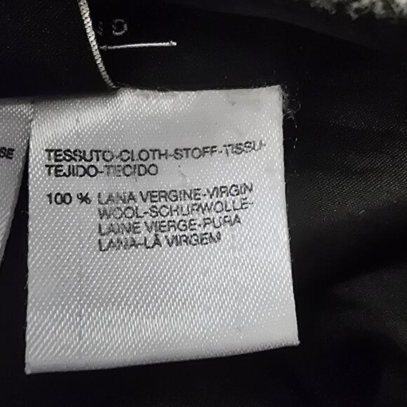 Weekend MaxMara Gray Black 100% Virgin Wool Flutter Bottom Women's Skirt 6 - Picture 5 of 5